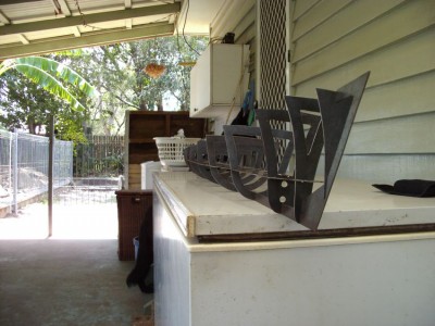 Pieces assembled, shot from the bow