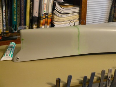 Bow section &amp; tiny holes puttied &amp; sanded