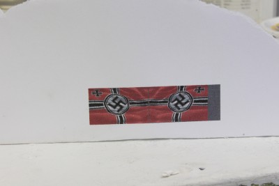 The flag I printed off (photograph of a real flag that's been resized in photoshop and adjusted for contrast.