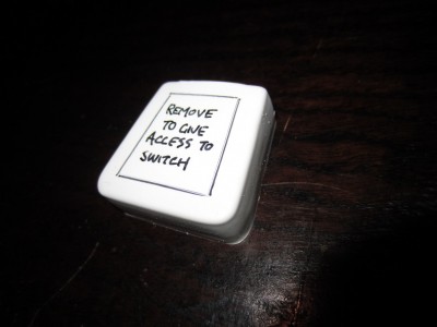 The cabin roof will be a removable item to give access to the power on/off switch.