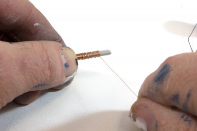First wrap some sprue with fine copper wire.