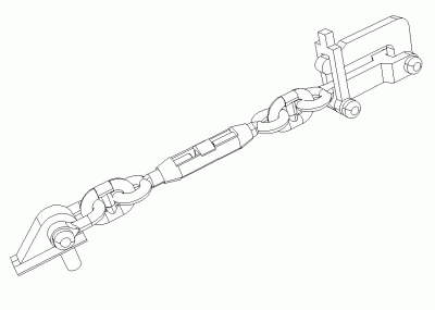 Pelican hook and padeye for Iowa class