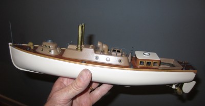 The gun mounting ring on the cabin roof was designed for a Maxim gun.