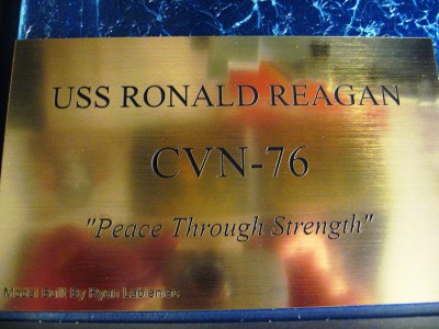 Starboard display plaque done by my local engraving guy.