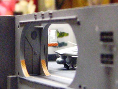 What really sucks is that all the work I did on the fore wall, this is all that can be seen, and that is only if you view it from an extreme angle.  Oh well.