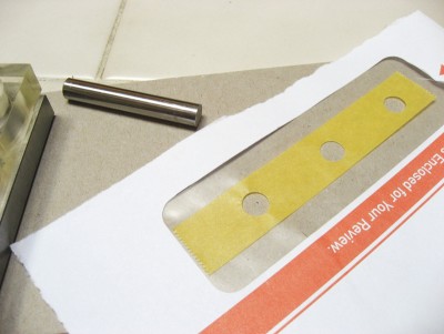 Holes punched.