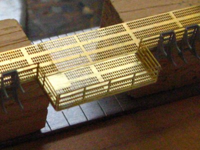 I wish I had a spare piece of catwalk where the braces lined up perfectly, but once the deck overhang is installed above, it should not be noticeable.