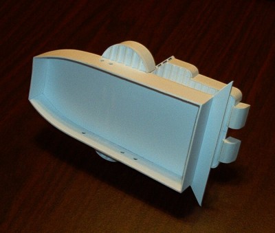 Supporting "I-beam" structural members have been added to the undersides of the Bofors tubs: