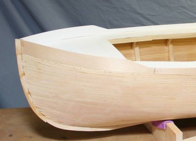 Foreward bulwarks, all lined with styrene.