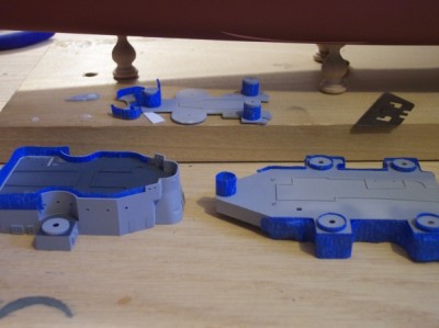 The 01,02 levels and the 05 AA platform taped off and ready for deck color