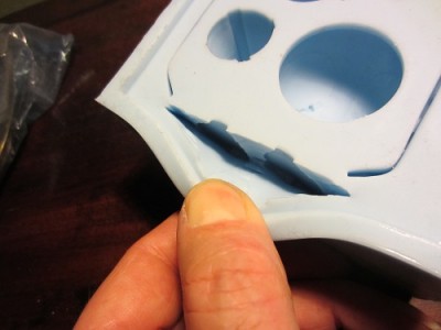 Another cut in the mould was also necesary