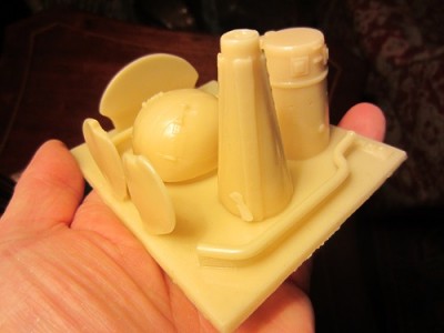 The first casting out of the second mould.