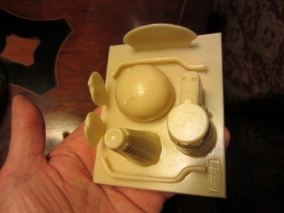 The nose casting shows up at the centre of the casting.