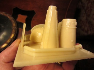 The cone shaped tail section will carry all the aft fins, rudder and diving planes and stern prop shaft.