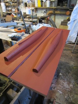 The base board has also been sanded and primed.
