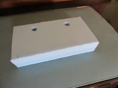 The finished silicon mould. This was cut to extract the masters.