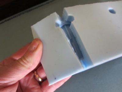 The original plan was to split the mould horizontally but in the end this approach was easier.
