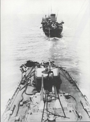 Mogami under tow from Nichei Maru, post Midway collision.jpg