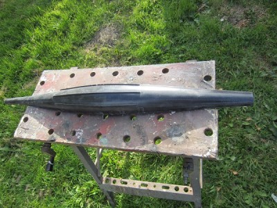 The lower hull has been trimmed of the waste material