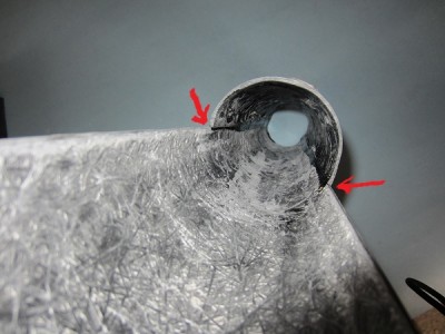 CA glue was applied (arrowed) and allowed to run along the inside of the joint.