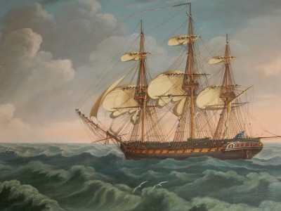 Michel Felice Corné 1812 Constitution vs Guerriere - commissioned by captain Hull and supervised by his purser Thomas Chew.a.JPG