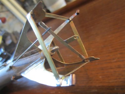The fins with their struts installed.