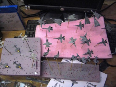 All the flight deck aircraft except the helos.