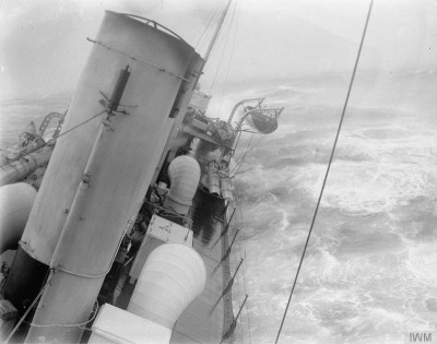 Typical rolling in rough seas. With these ships it was always a wild ride!
