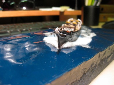 you can see here the final bow wave after the silicon