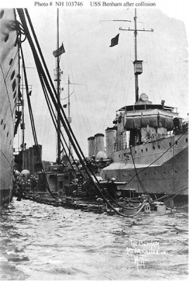 damaged Benham half afloat