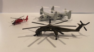 Another angle of the helicopters