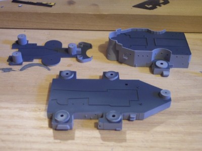 The previous parts painted and ready for PE