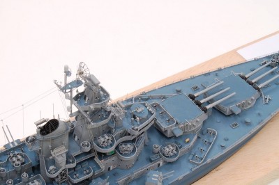 Bridge and citadel from starboard overhead<br />Note the open armored door from the conning tower<br />Yes, the door is ~ 1.2 mm thick, that makes 16" in reality