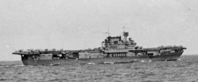 Yorktown, caption say taken 6/4/42, at Midway.  80G32385