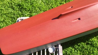 if you look closely you can see the markings for rudder, and  A frame locations. there is also a small line marking where the shaft should line up above.