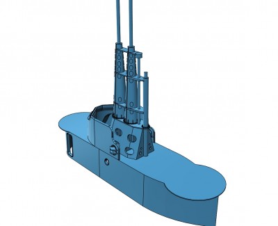 1-72 Model Monkey Balao Fairwater at 40% complete.b.jpg