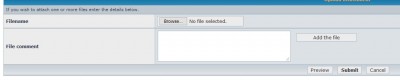 File Comment Field text appears here.