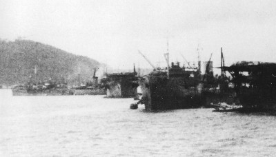 Lft-rt , Kyokuto Maru, Umikaze, Unyo, unidentified  Kawasaki type AO, Chuyo, -AT_TRUK_MAY or JUNE_1943.jpg