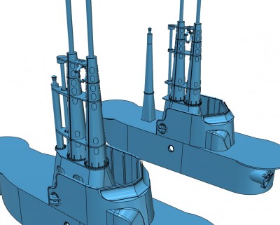 1-72 Model Monkey Balao Fairwater at 75% complete.j.jpg