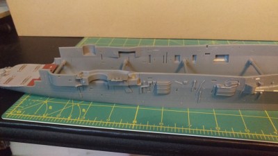 Some of the smaller pieces added to the starboard side.