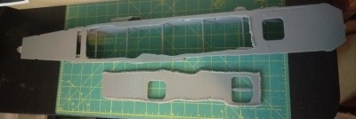 And this is test fit on top of the hull.