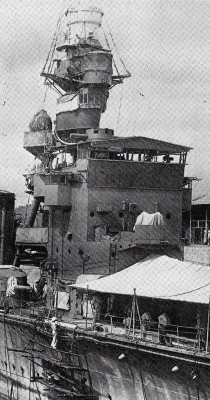 Natori bridge, King George V drydock, Singapore, April, 1943 - Fukui JNVI vol 3 -bridge crop.jpg