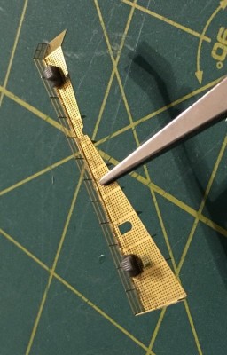 One of the catwalks on the starboard side.  The railings on this one sucked to attach.